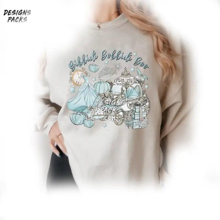 Cinderella Princess Vintage Cartoon Land Retro Bibbidi Bobbidi Boo Png Design