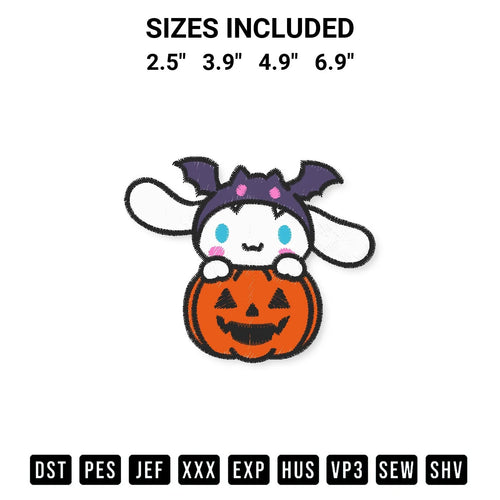 Cinnamoroll Pumpkin Embroidery Design