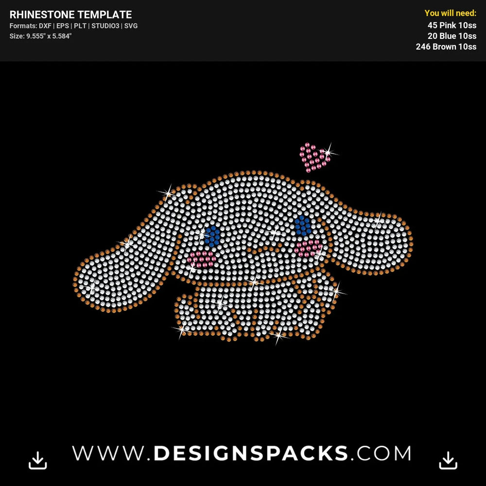 Cinnamoroll Sanrio Character Rhinestone Digital Template