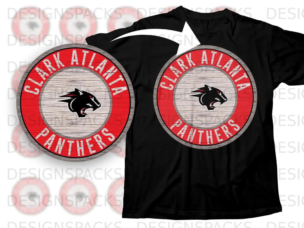 Clark Atlanta Panthers Custom Graphic T-Shirt