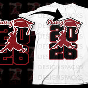 "Class of 2026" graphic with graduation cap and figure.