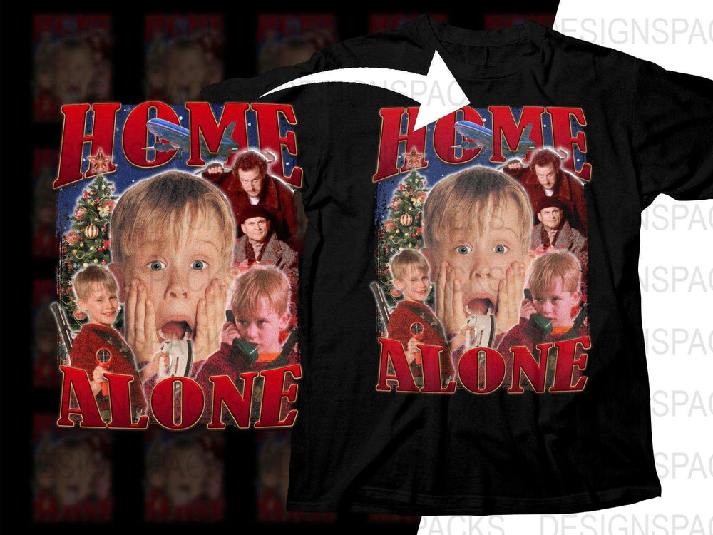 Classic Holiday Movie Home Alone Bootleg Png Digital Download