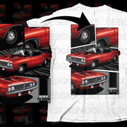 Classic Red Muscle Car Born to Ride Png Digital Download