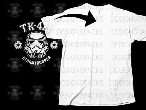 Classic TK-421 Stormtrooper Helmet Graphic Png Digital Download