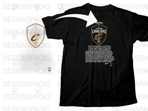 Cleveland Basketball Team Black T-Shirt, Nike NBA Sports Apparel, Unisex Graphic Tee