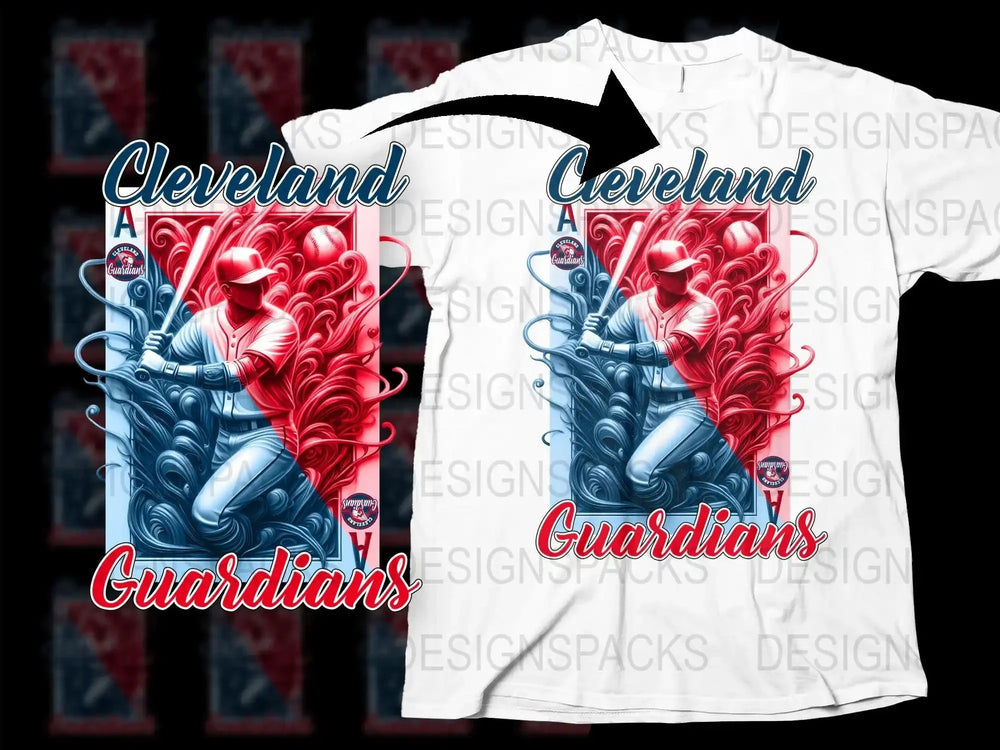 Cleveland Guardians Artistic Design Png Digital Download
