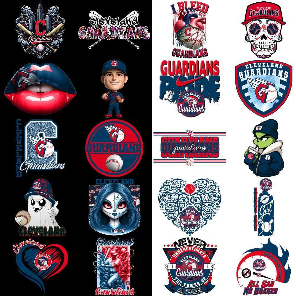 63 Cleveland Guardians Baseball Designs Bundle PNG