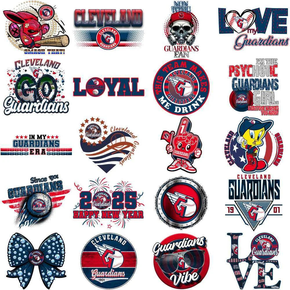 63 Cleveland Guardians Baseball Designs Bundle PNG