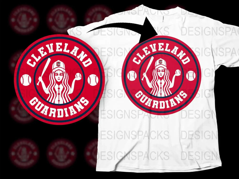 Cleveland Guardians Baseball Graphic Png Digital Download