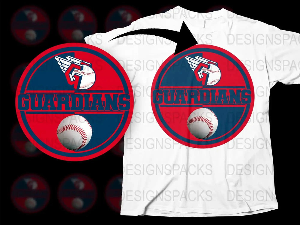 Cleveland Guardians Baseball MLB Fan Png Digital Download