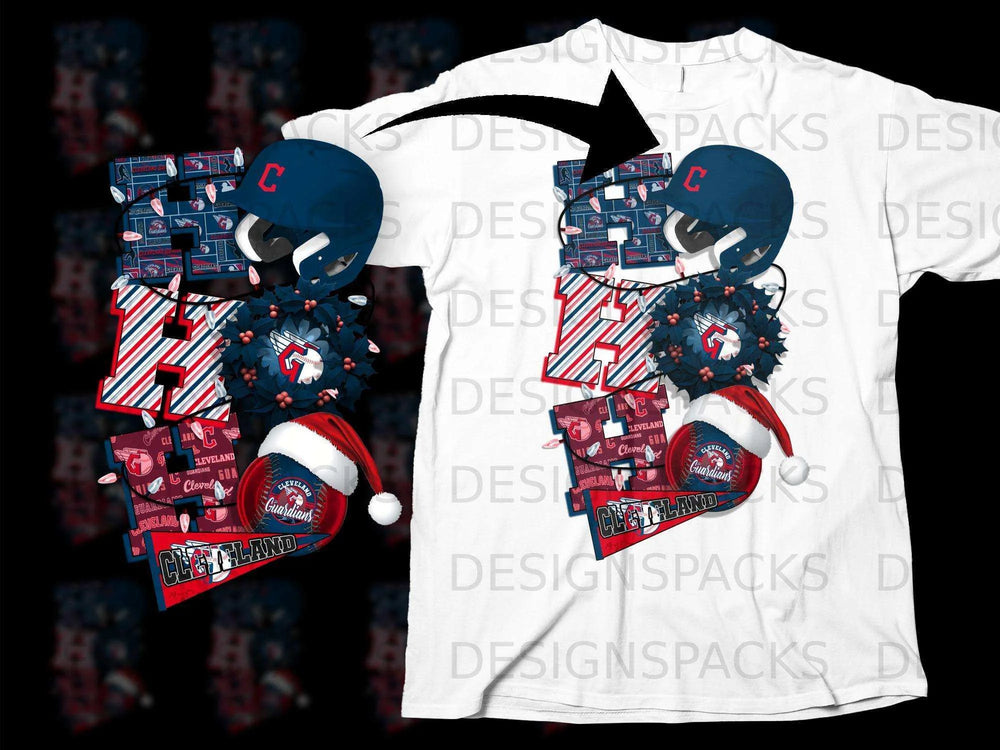 Cleveland Guardians Christmas Sports Themed Shirt