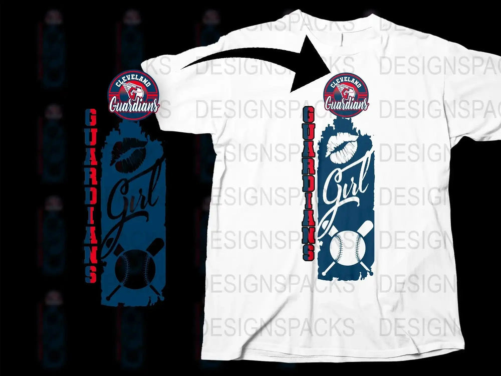 Cleveland Guardians Girl Kissing Design Png Digital Download