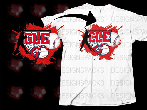 Cleveland Guardians Graphic Baseball Png Digital Download