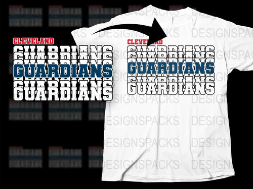 Cleveland Guardians Graphic Design Png Digital Download
