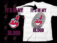 Load image into Gallery viewer, It's In My Blood Bold Fingerprint Design T-shirt
