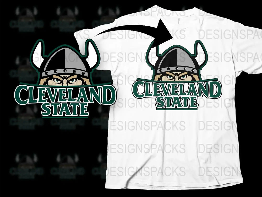 Cleveland State Vikings College Football Png Digital Download