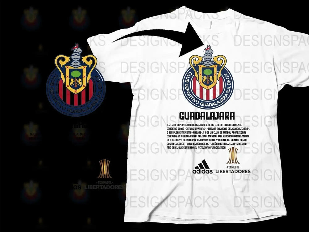Club Deportivo Guadalajara Emblem Soccer Png Digital Download
