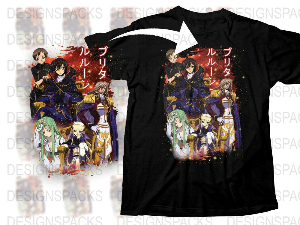 Anime Graphic T-Shirt, Colorful Character Print, Unisex Cotton Tee, Casual Streetwear, Youthful Fashion Top, Unique Illustration Shirt