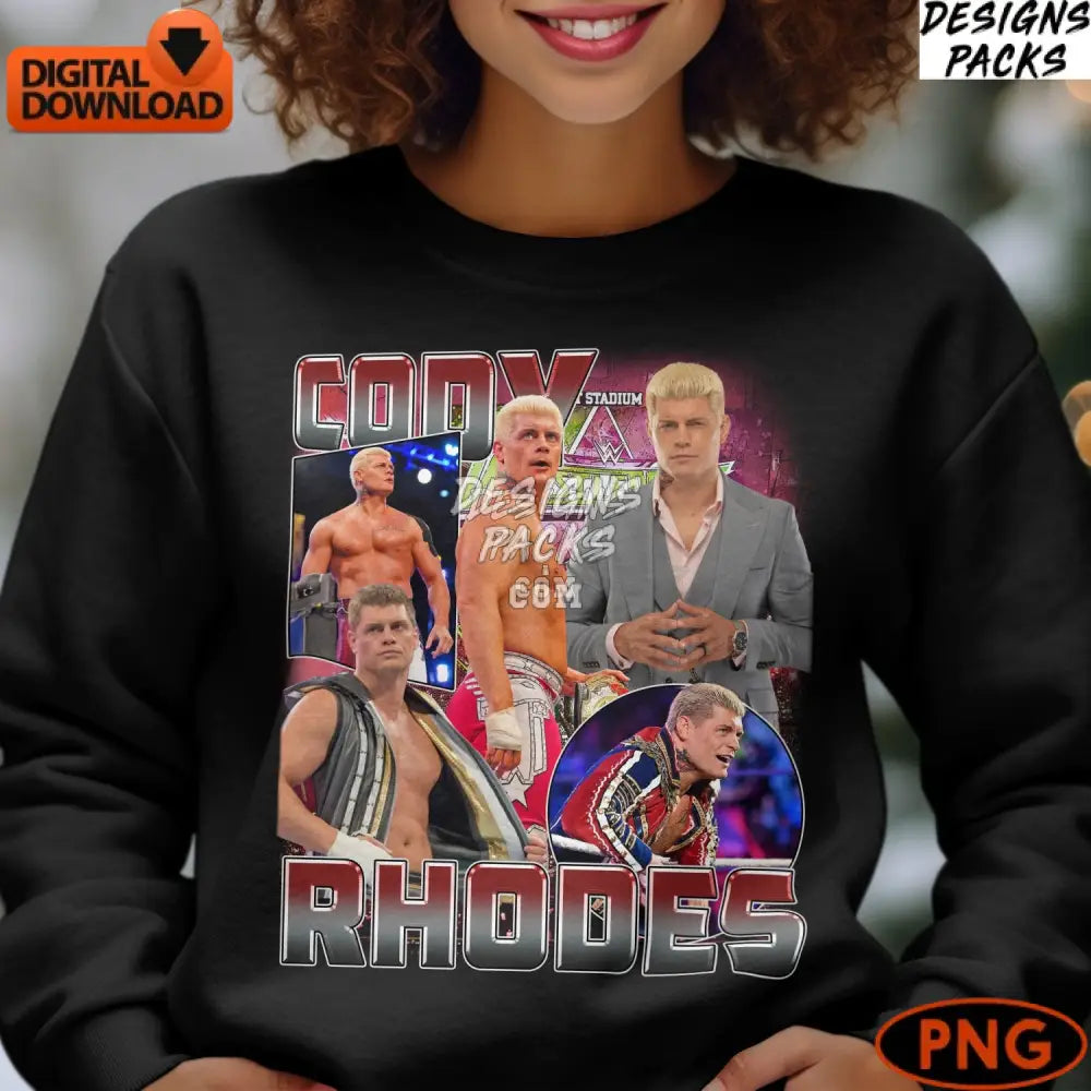 Cody Rhodes Digital Print Wrestling Star Fan Art Instant Download