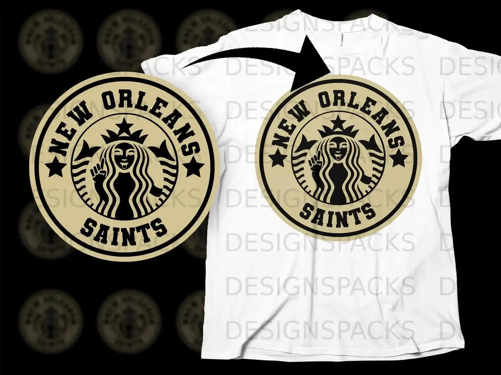 New Orleans Saints Circular Logo T-Shirt Classic Design
