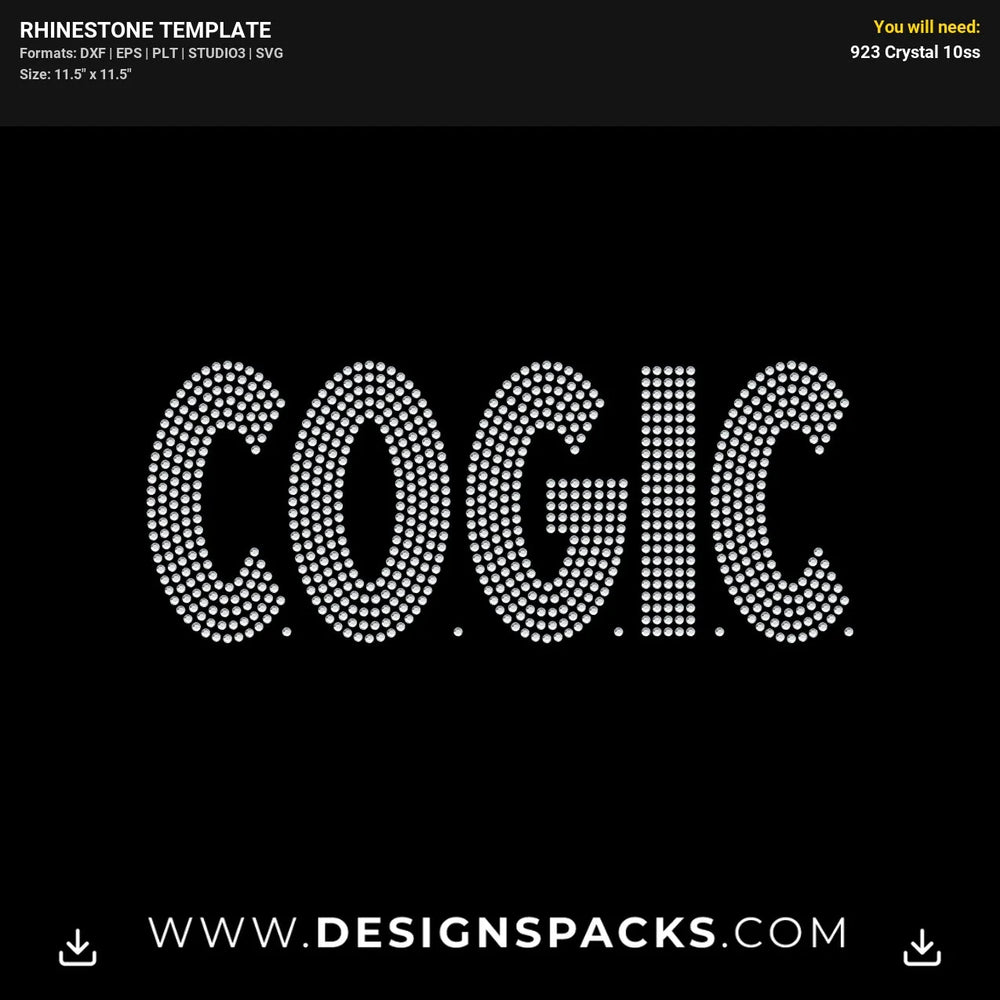 Cogic Rhinestone Digital Template