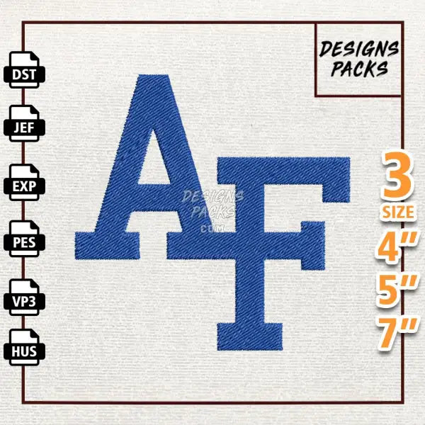 College Football Air Force Falcons Embroidery Design