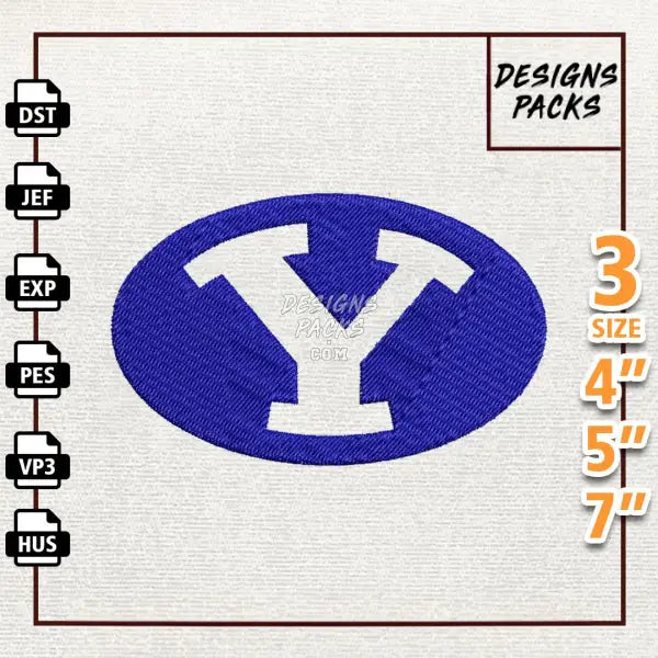 College Football BYU Cougars Embroidery Design