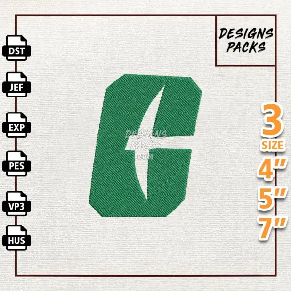 College Football Charlotte 49ers Embroidery Design