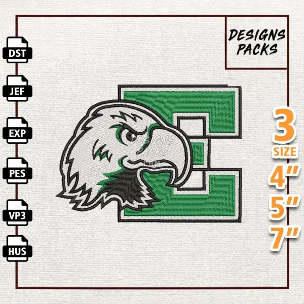 College Football Eastern Michigan Eagles Embroidery Design