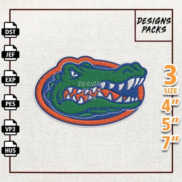 College Football Florida Gators Embroidery Design