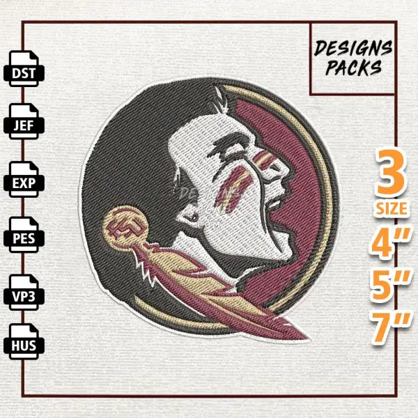 College Football Florida State Seminoles Embroidery Design