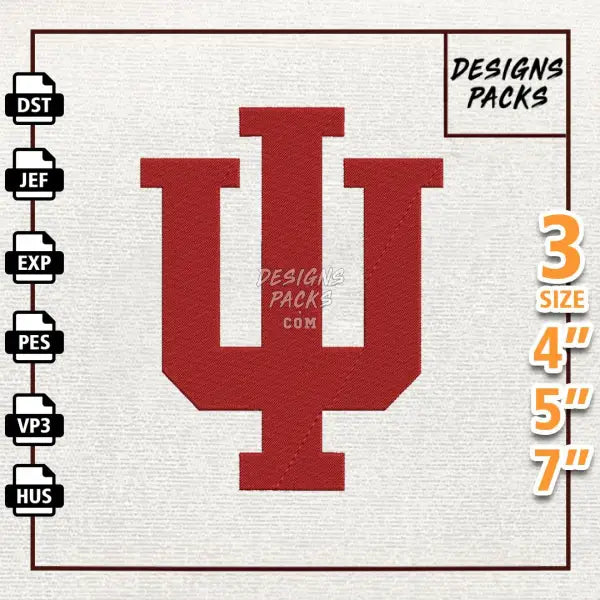 College Football Indiana Hoosiers Embroidery Design