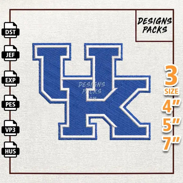 College Football Kentucky Wildcats Embroidery Design