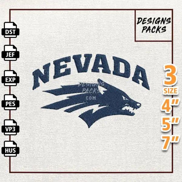 College Football Nevada Wolf Pack Embroidery Design