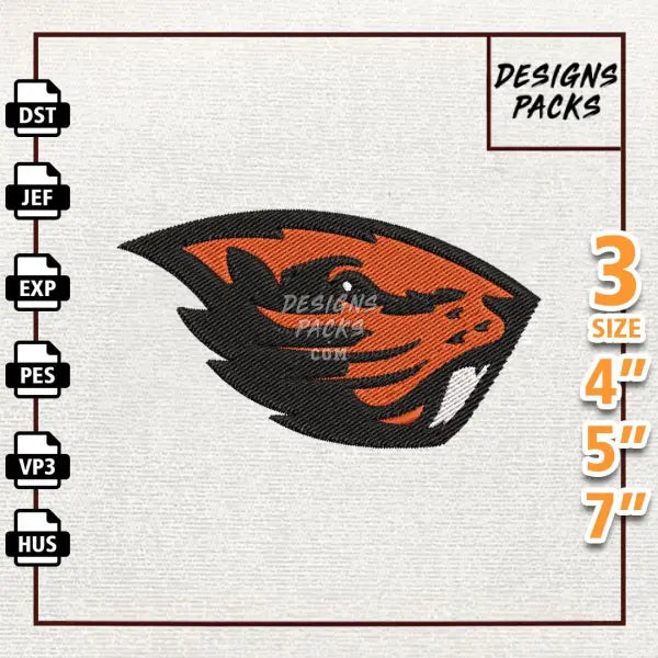 College Football Oregon State Beavers Embroidery Design