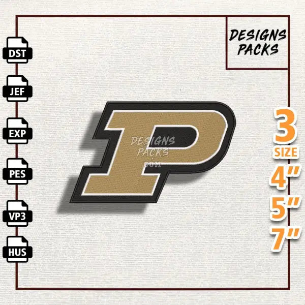 College Football Purdue Boilermake Embroidery Design