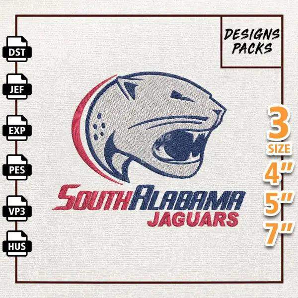College Football South Alabama Jaguars Embroidery Design