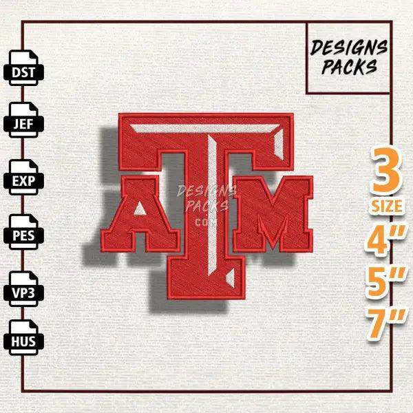 College Football Texas A&M Aggies Embroidery Design