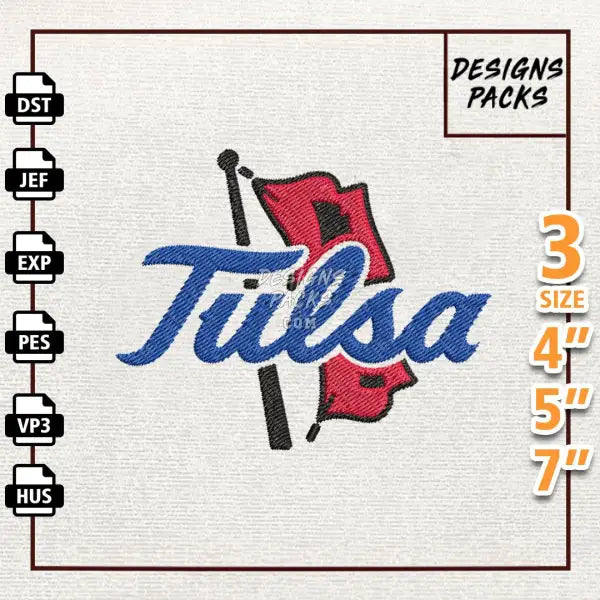 College Football Tulsa Golden Hurricane Embroidery Design