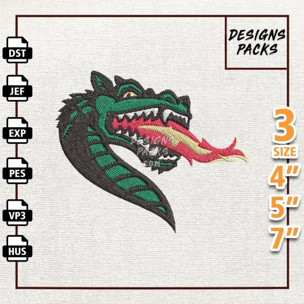 College Football UAB Blazers Embroidery Design