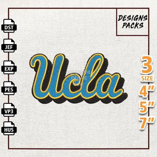 College Football UCLA Bruins Embroidery Design