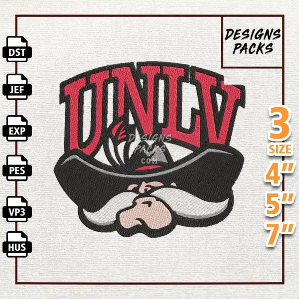 College Football UNLV Rebels Embroidery Design