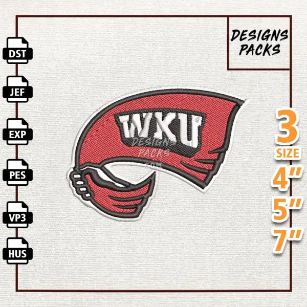 College Football Western Kentucky Hilltoppers Embroidery Design