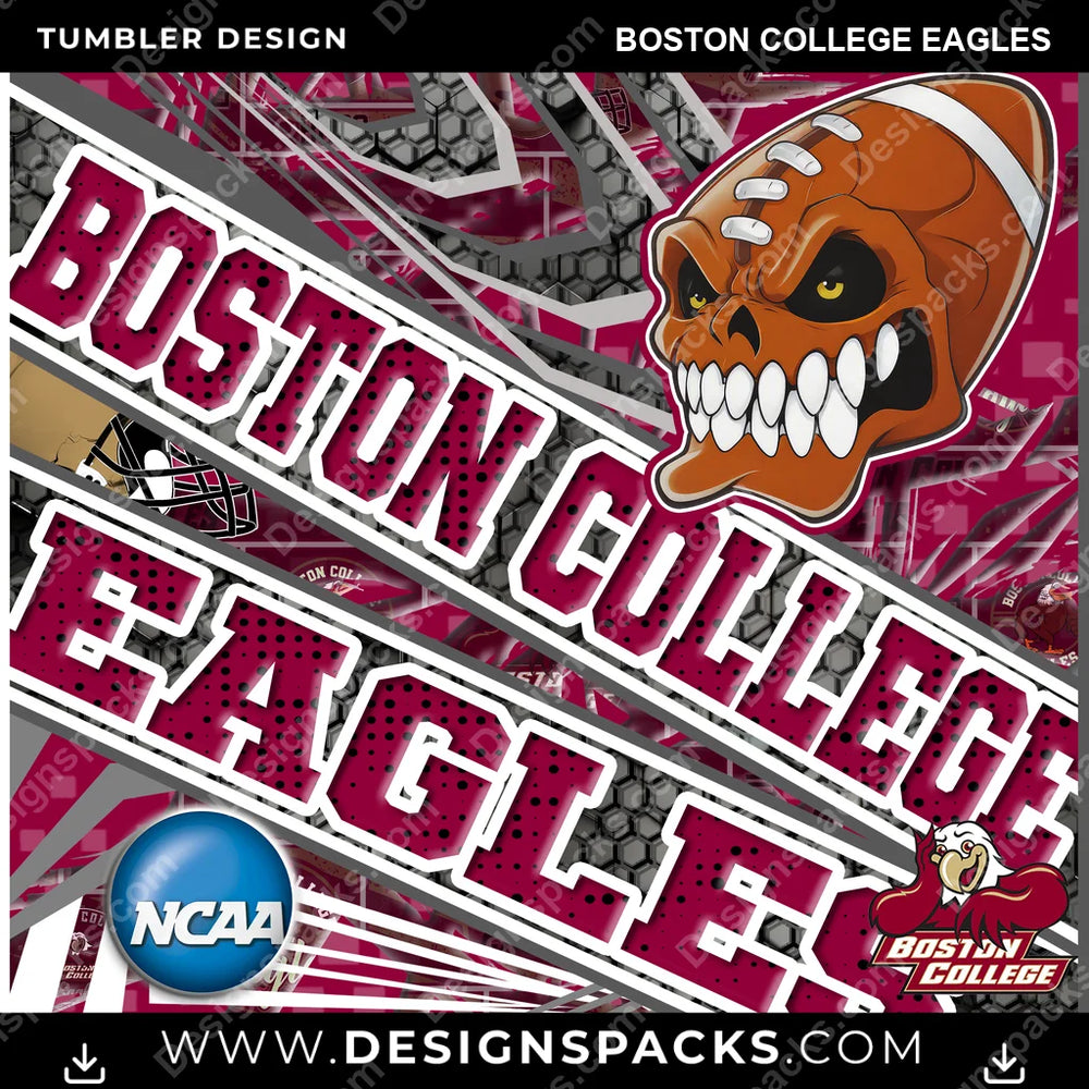 College Sport Angry Sports Boston College Eagles NCAA College Sport Tumbler Digital Wrap Design Download