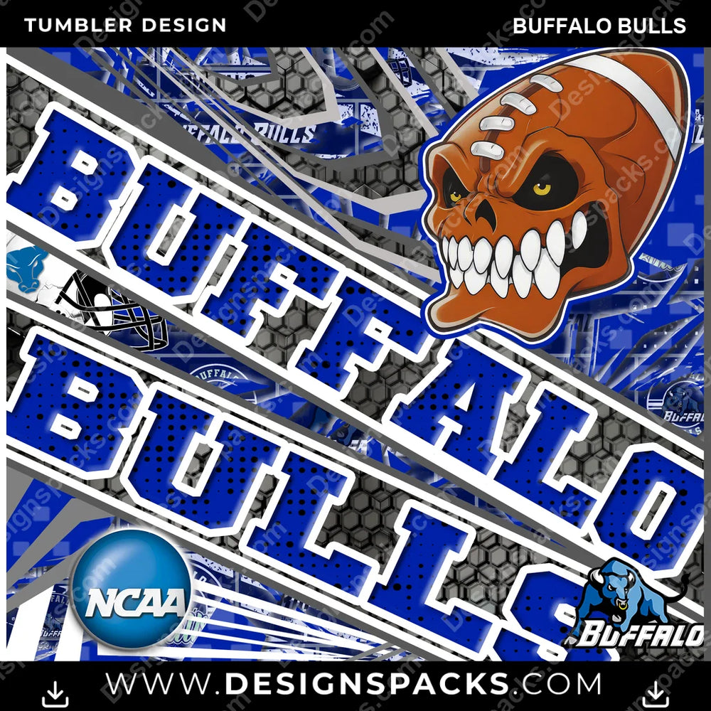 College Sport Angry Sports Buffalo Bulls NCAA College Sport Tumbler Digital Wrap Design Download