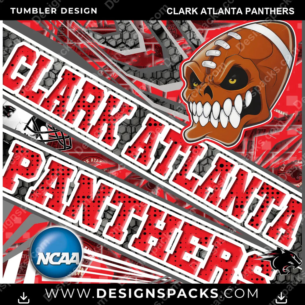 College Sport Angry Sports Clark Atlanta Panthers NCAA College Sport Tumbler Digital Wrap Design Download