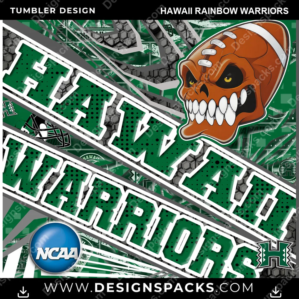 College Sport Angry Sports Hawaii Rainbow Warriors NCAA College Sport Tumbler Digital Wrap Design Download