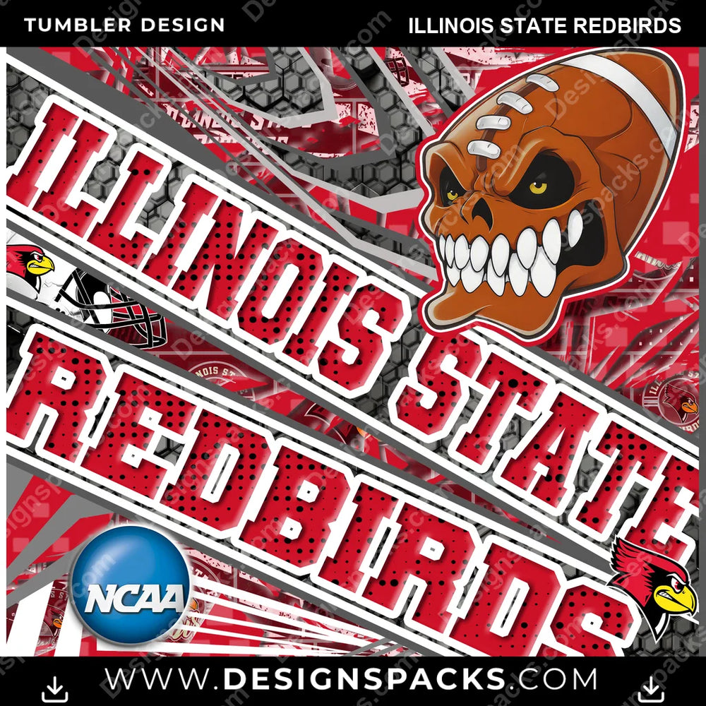 College Sport Angry Sports Illinois State Redbirds NCAA College Sport Tumbler Digital Wrap Design Download