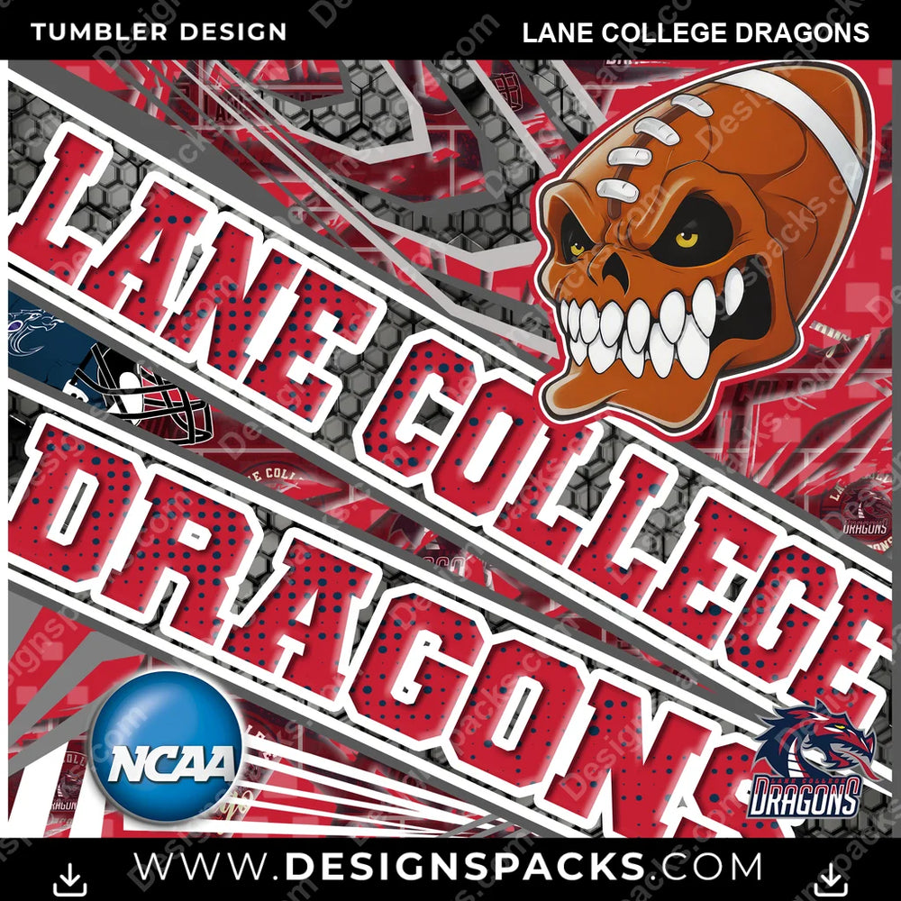 College Sport Angry Sports Lane College Dragons NCAA College Sport Tumbler Digital Wrap Design Download
