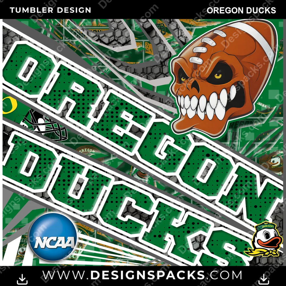 College Sport Angry Sports Oregon Ducks NCAA College Sport Tumbler Digital Wrap Design Download